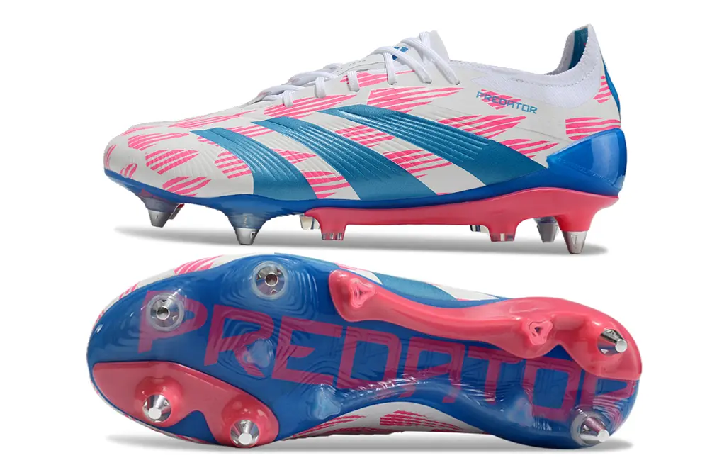 Adidas Predator 24 Elite SG - White/Sky Blue/Hot Pink