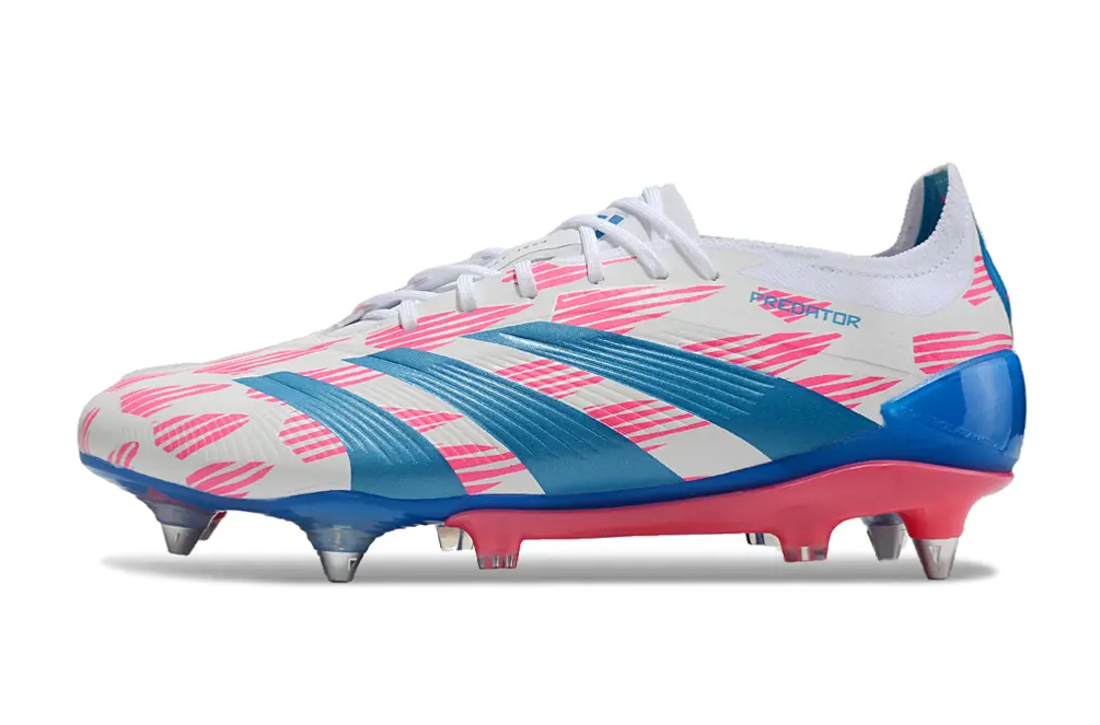 Adidas Predator 24 Elite SG - White/Sky Blue/Hot Pink