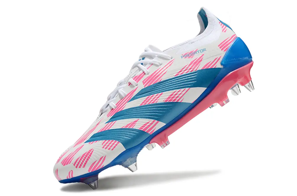 Adidas Predator 24 Elite SG - White/Sky Blue/Hot Pink