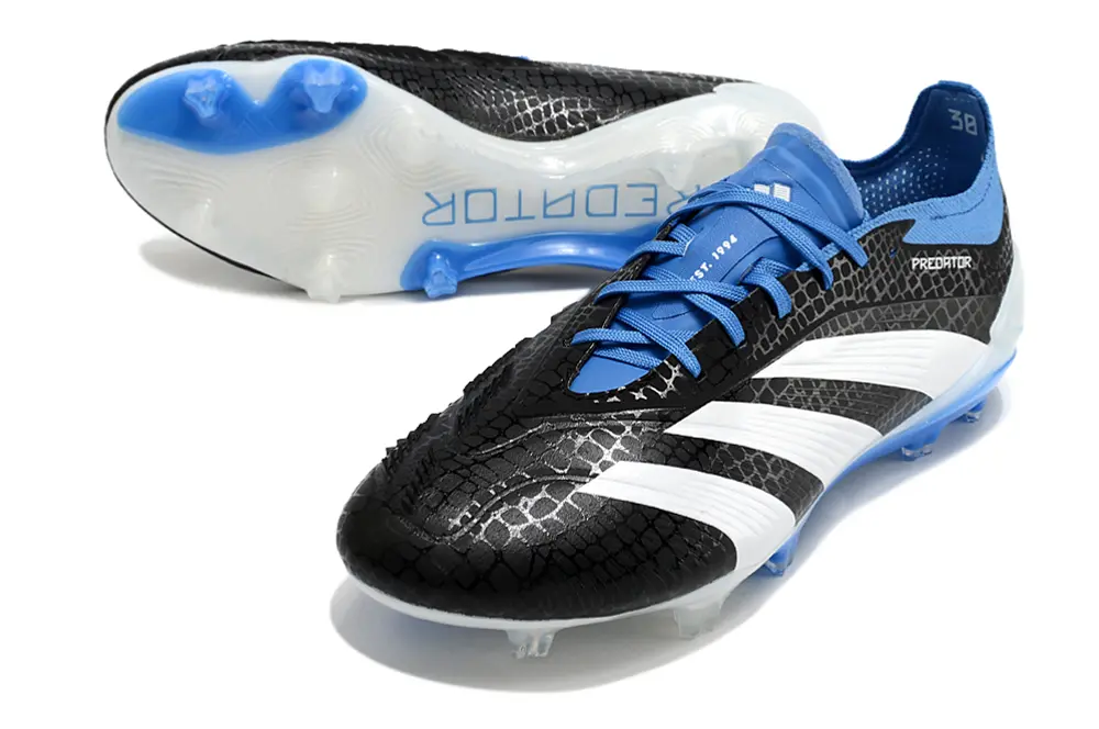 Adidas Predator 24 Elite FG - Black/Ice Blue/White