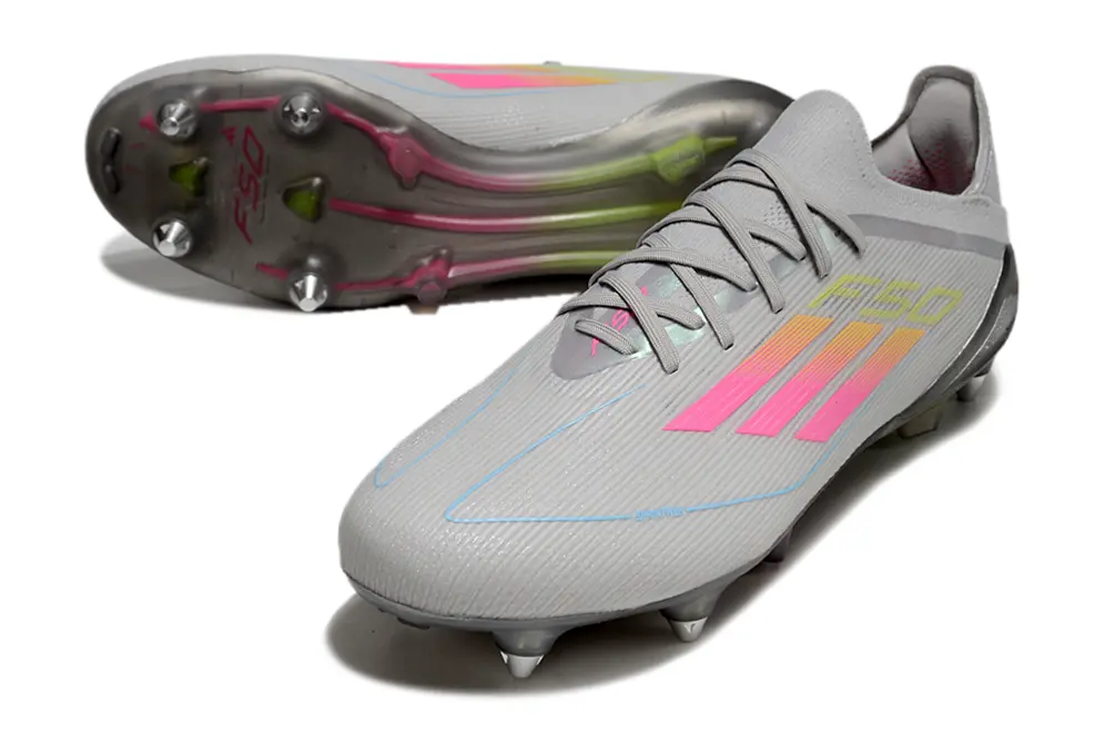 Adidas F50 Elite SG - Gray/Neon Pink/Spring Yellow