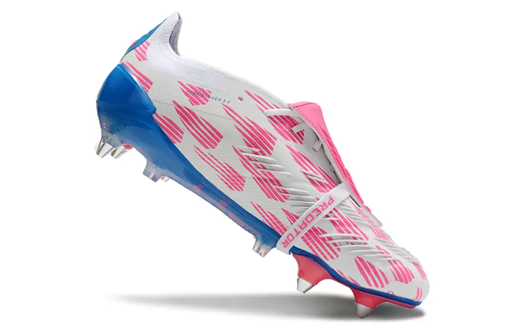 Adidas Predator 24 Elite Foldover Tongue SG - White/Blue Lagoon/Pink Blush