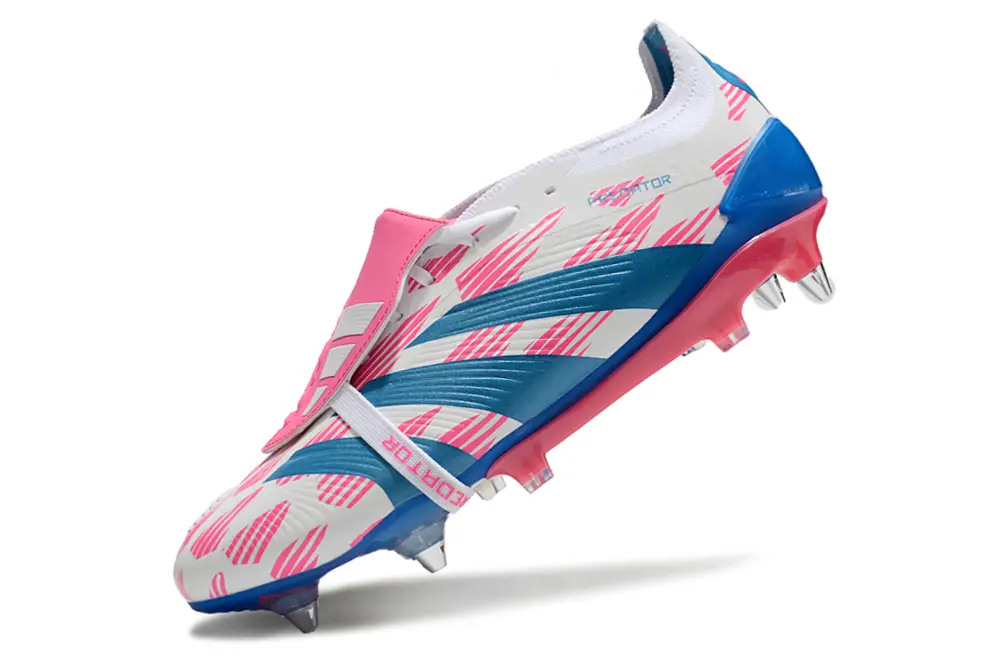 Adidas Predator 24 Elite Foldover Tongue SG - White/Blue Lagoon/Pink Blush