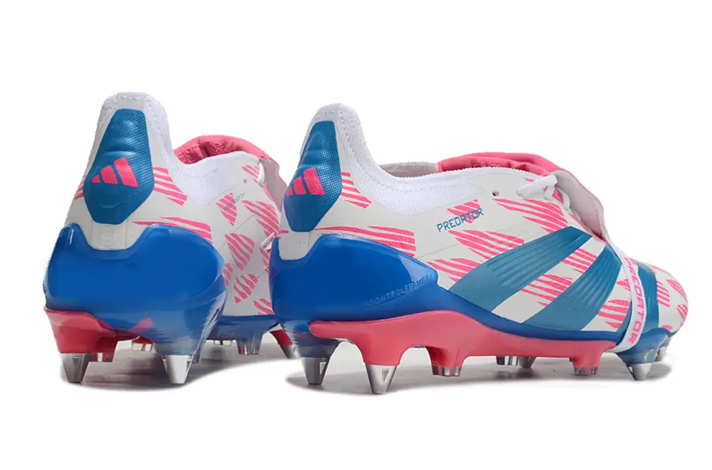 Adidas Predator 24 Elite Foldover Tongue SG - White/Blue Lagoon/Pink Blush
