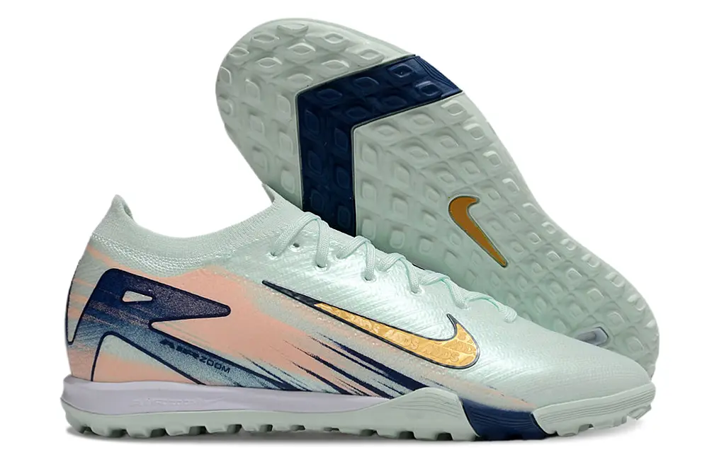 Nike Air Zoom Mercurial Vapor 16 Elite TF - Mint/Coral Pink/Navy Blue
