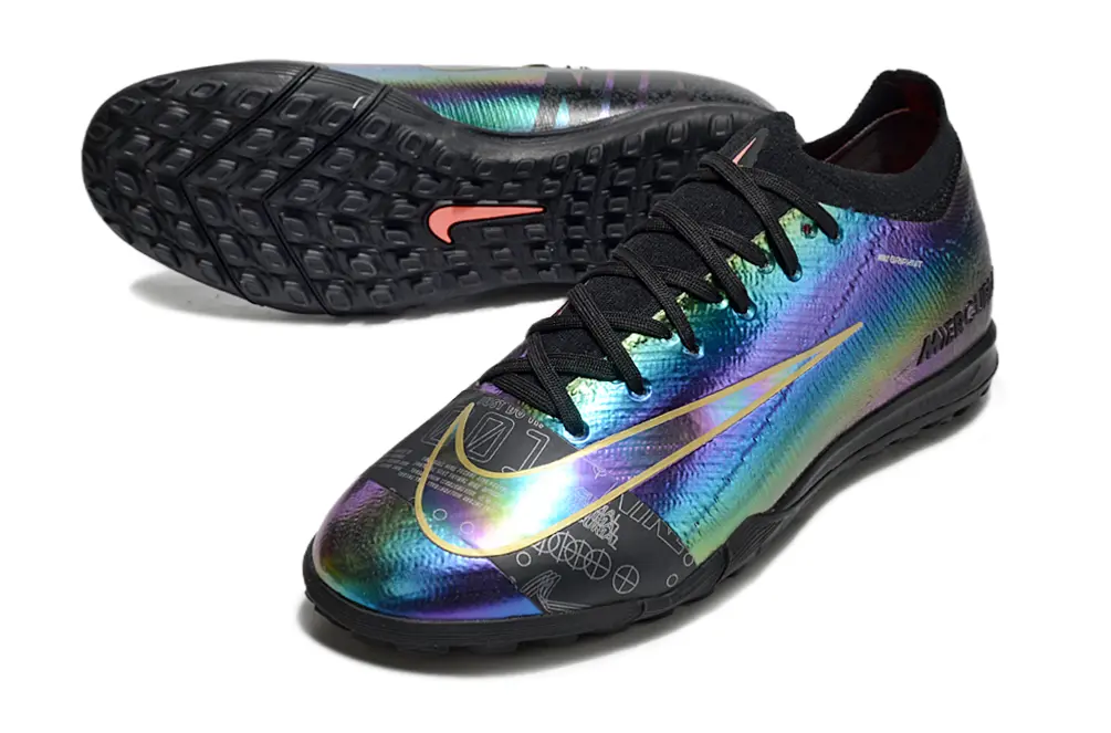 Nike Air Zoom Mercurial Vapor 16 Elite TF - Black/Iridescent Blue/Pink