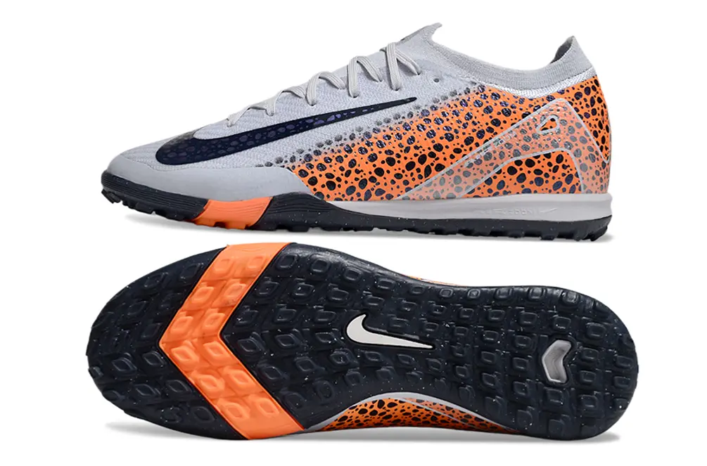 Nike Air Zoom Mercurial Vapor 16 Elite TF - Gray/Electric Orange/Navy Blue