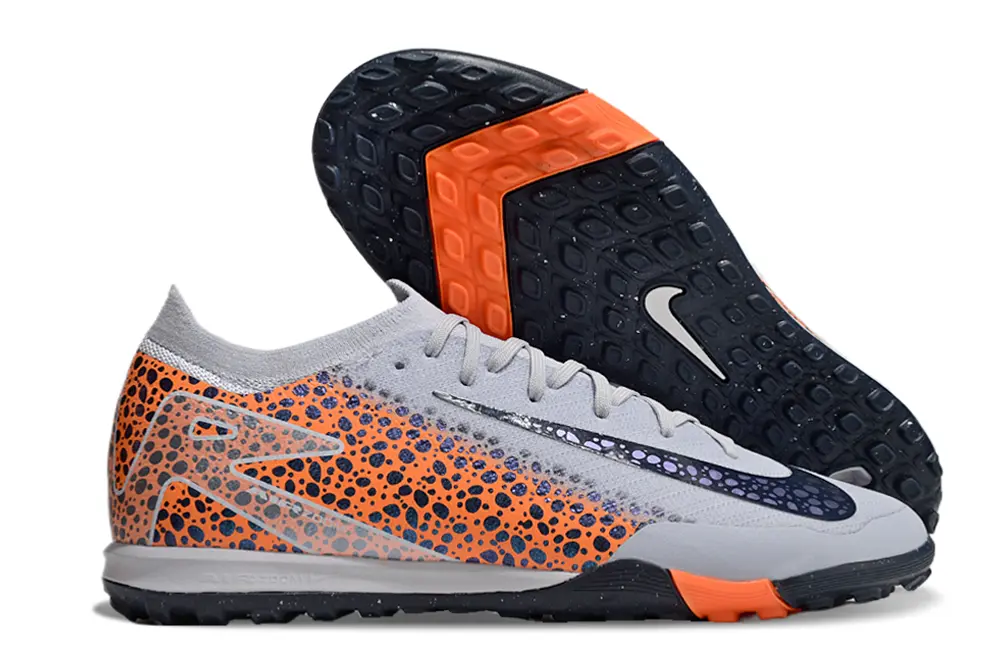 Nike Air Zoom Mercurial Vapor 16 Elite TF - Gray/Electric Orange/Navy Blue