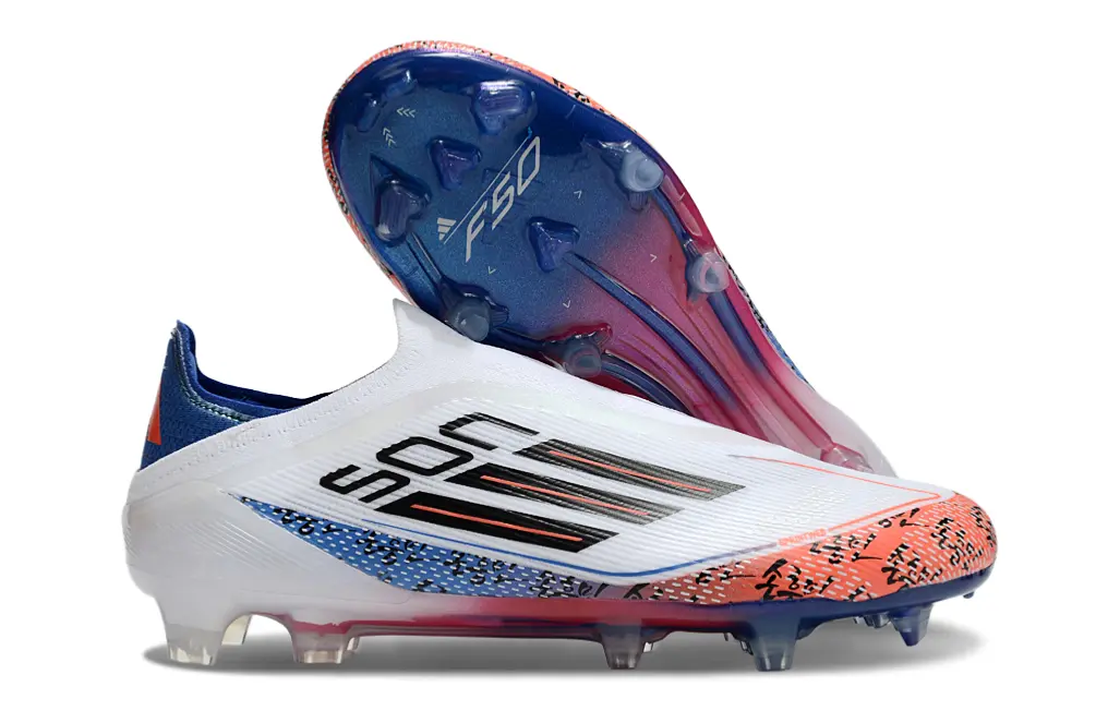 Son x Adidas F50 Elite Laceless FG - White/Bright Orange/Dark Blue