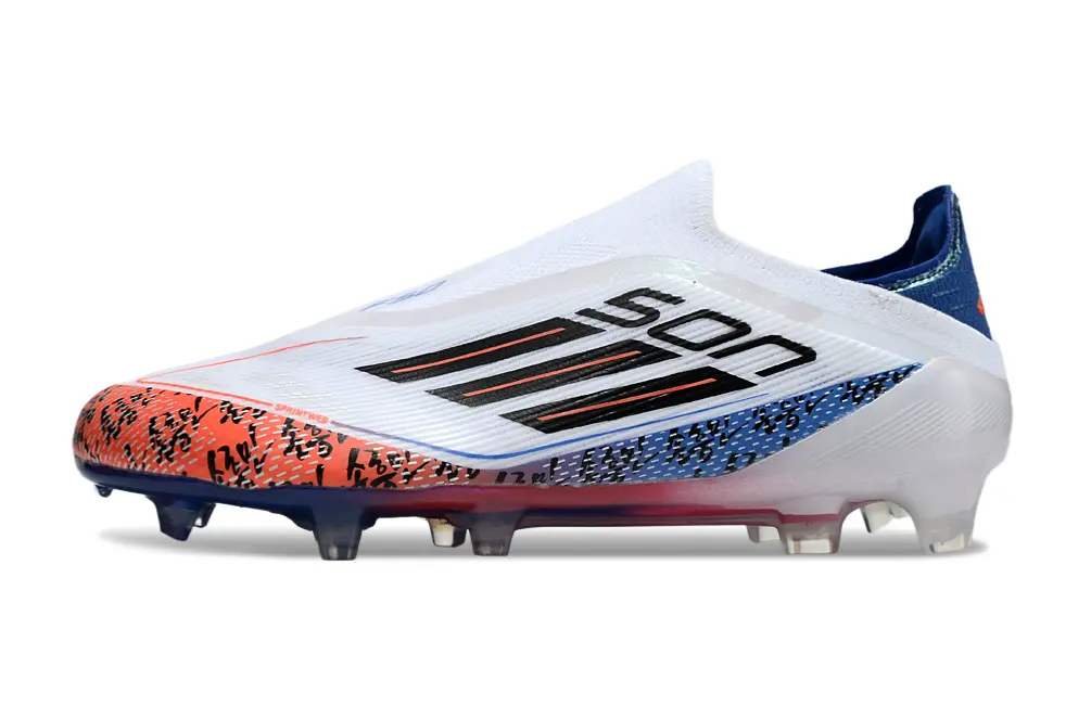 Son x Adidas F50 Elite Laceless FG - White/Bright Orange/Dark Blue