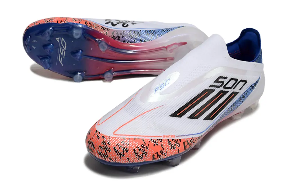 Son x Adidas F50 Elite Laceless FG - White/Bright Orange/Dark Blue