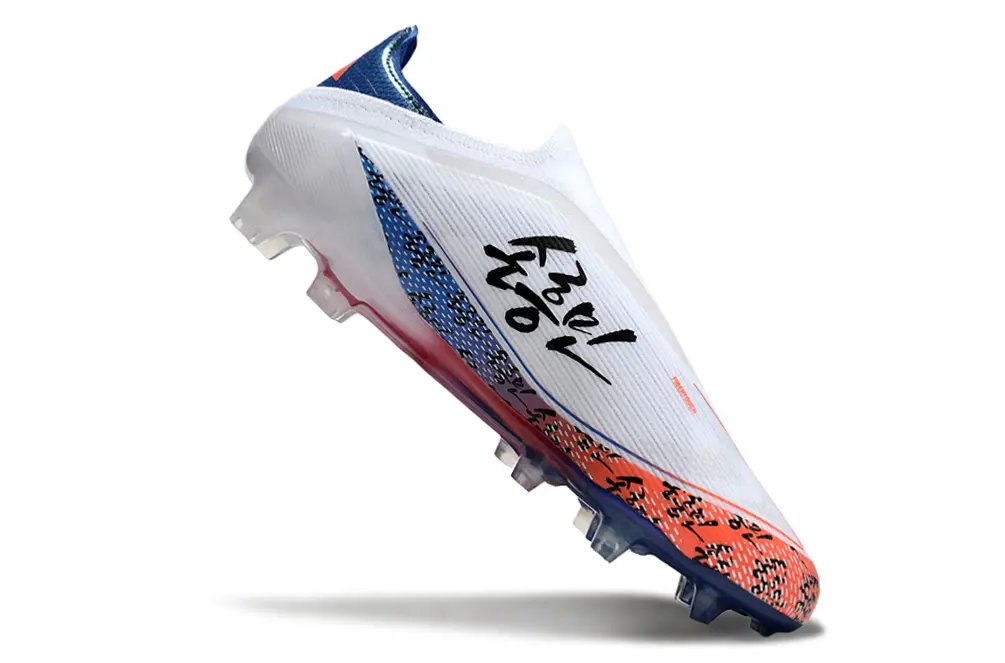 Son x Adidas F50 Elite Laceless FG - White/Bright Orange/Dark Blue