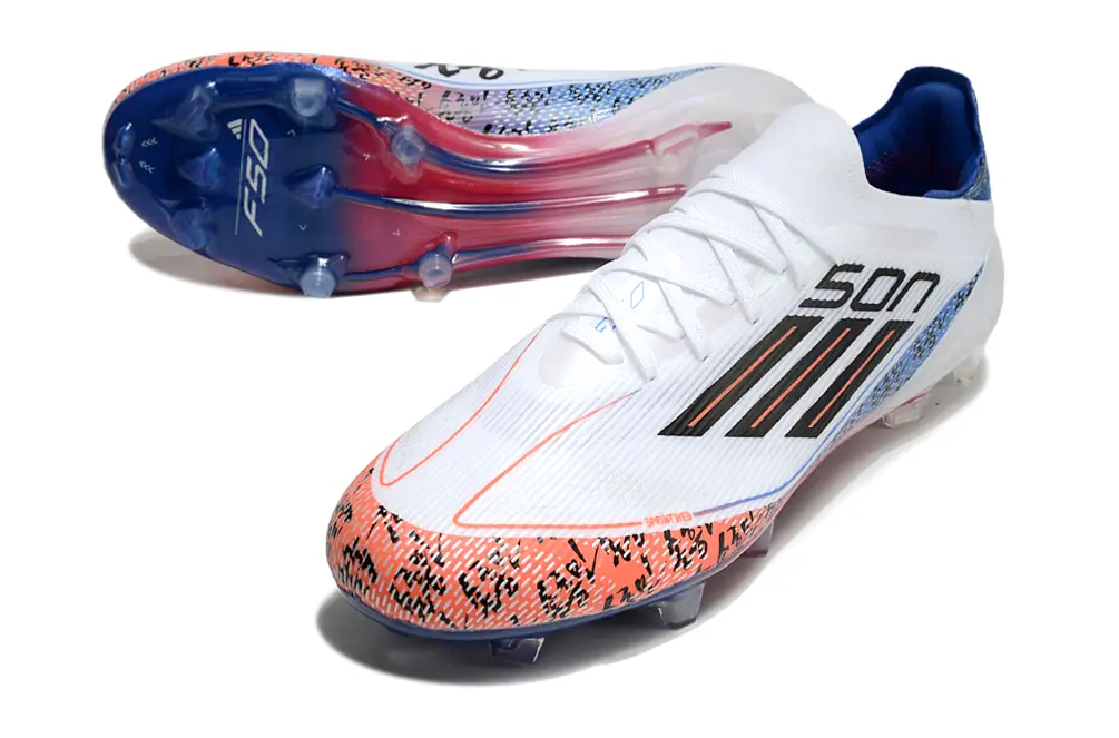 Son x Adidas F50 Elite FG - White/Fiery Red/Navy Blue