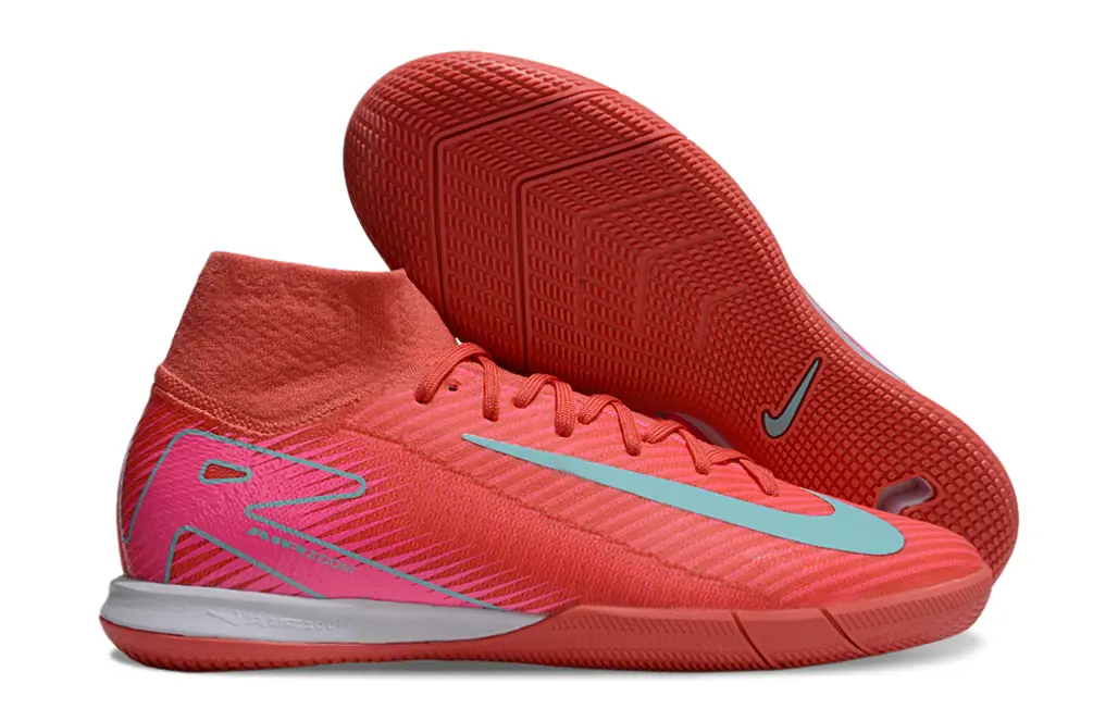 Nike Air Zoom Mercurial Superfly 10 Academy IC - Red/Coral Burst/Turquoise Shine