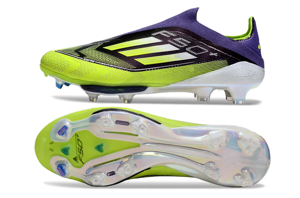 Adidas F50+ Elite Laceless Lightstrike Pro FG - Yellow/Electric Green/Deep Purple