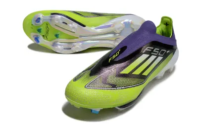 Adidas F50+ Elite Laceless Lightstrike Pro FG - Yellow/Electric Green/Deep Purple