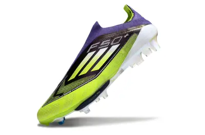 Adidas F50+ Elite Laceless Lightstrike Pro FG - Yellow/Electric Green/Deep Purple