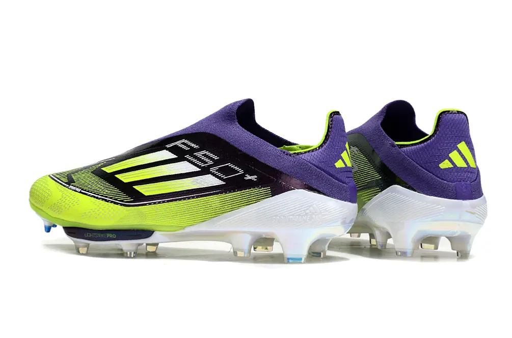 Adidas F50+ Elite Laceless Lightstrike Pro FG - Yellow/Electric Green/Deep Purple
