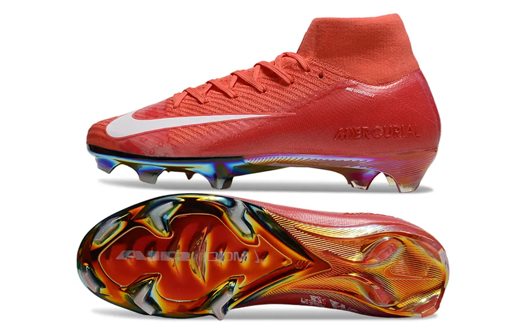 Nike Air Zoom Mercurial Superfly 10 Elite FG - Red/Coral Burst/Rainbow Splash