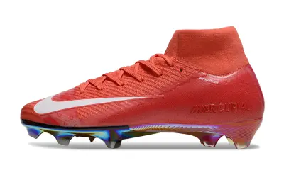 Nike Air Zoom Mercurial Superfly 10 Elite FG - Red/Coral Burst/Rainbow Splash