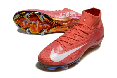 Nike Air Zoom Mercurial Superfly 10 Elite FG - Red/Coral Burst/Rainbow Splash