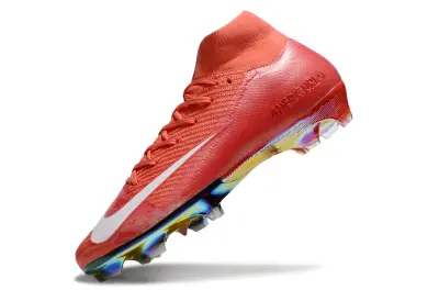 Nike Air Zoom Mercurial Superfly 10 Elite FG - Red/Coral Burst/Rainbow Splash
