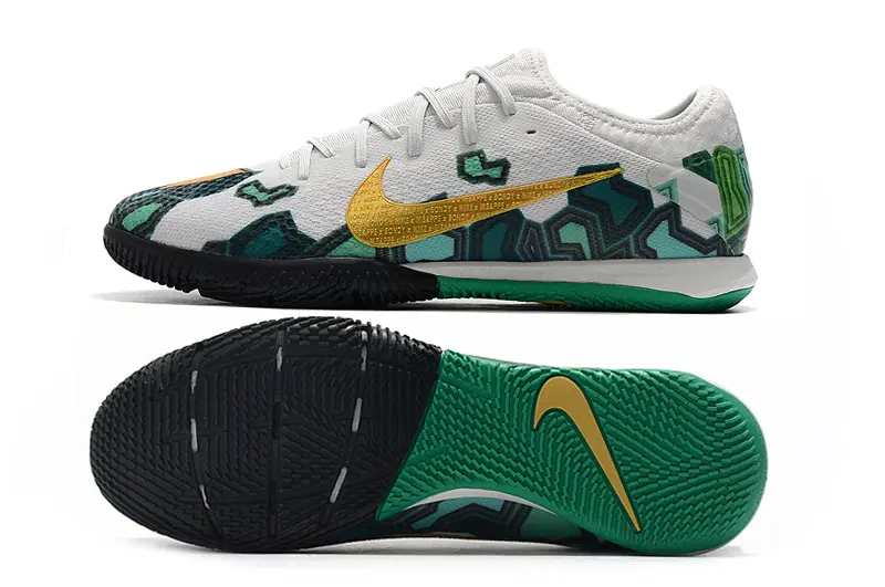 Nike Mercurial Vapor 13 Pro IC - White/Pine Green/Metallic Gold