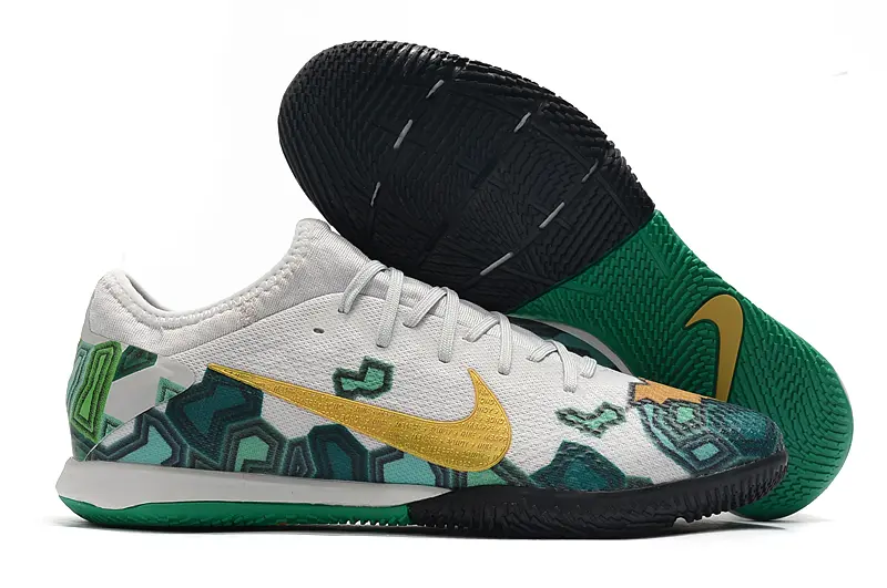 Nike Mercurial Vapor 13 Pro IC - White/Pine Green/Metallic Gold