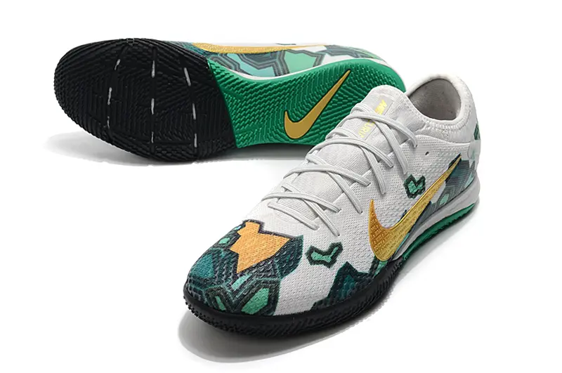 Nike Mercurial Vapor 13 Pro IC - White/Pine Green/Metallic Gold