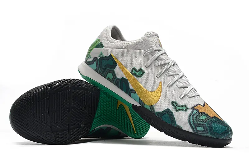 Nike Mercurial Vapor 13 Pro IC - White/Pine Green/Metallic Gold