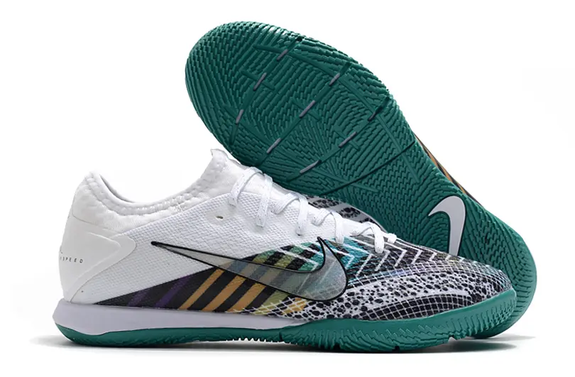 Nike Mercurial Vapor 13 Pro IC - White/Teal Splash/Black Zebra