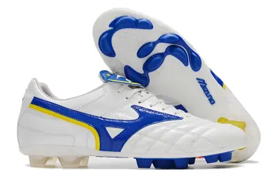 Mizuno Morelia 2 FG - White/Royal Blue/Golden Yellow