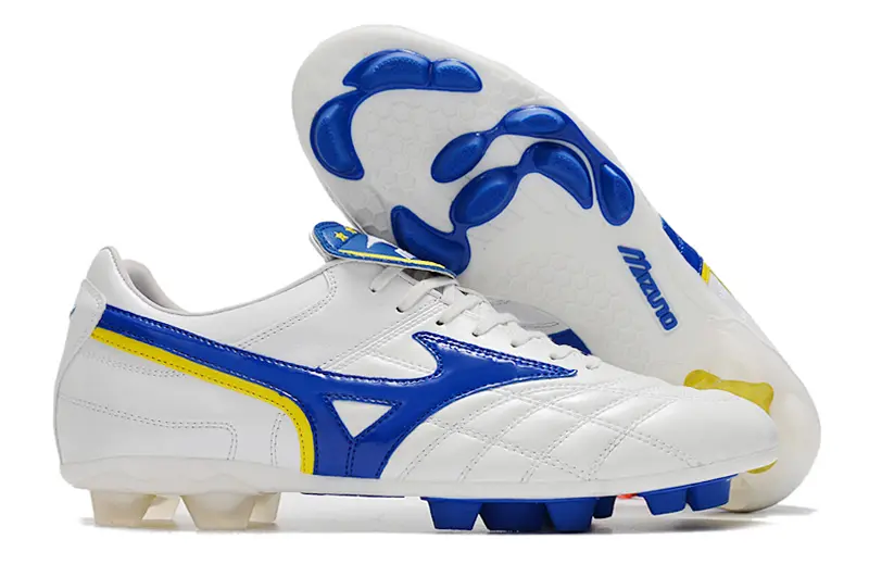 Mizuno Morelia 2 FG - White/Royal Blue/Golden Yellow