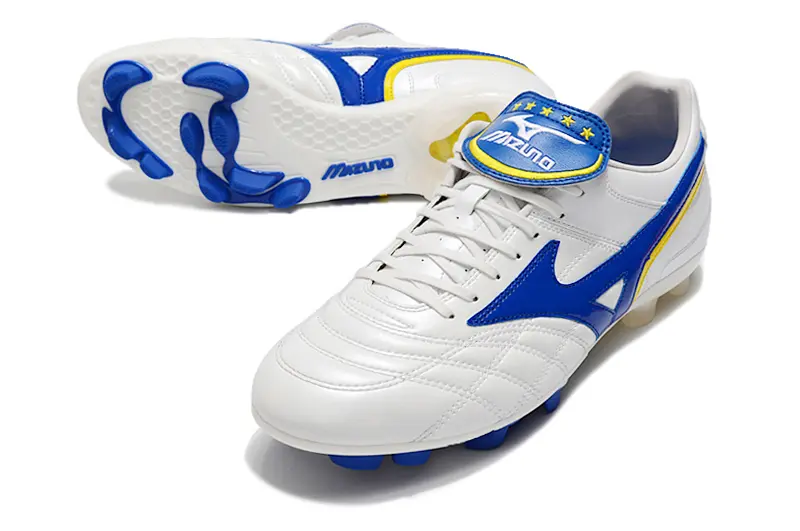 Mizuno Morelia 2 FG - White/Royal Blue/Golden Yellow