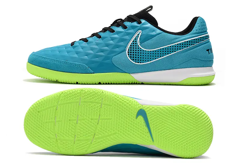 NIke Tiempo Legend 8 Academy IC - Blue/Aqua Green/Neon Yellow