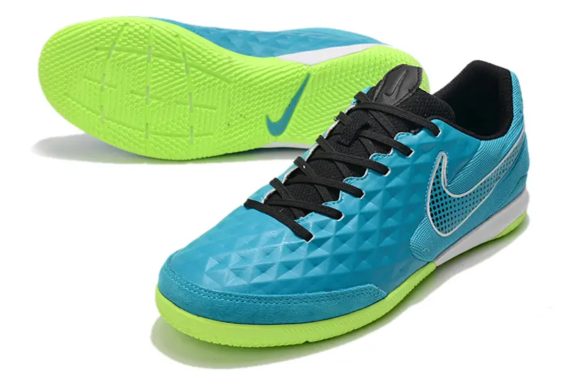 NIke Tiempo Legend 8 Academy IC - Blue/Aqua Green/Neon Yellow