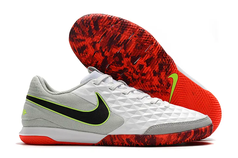 NIke Tiempo Legend 8 Academy IC - White/Bright Red/Lime Green