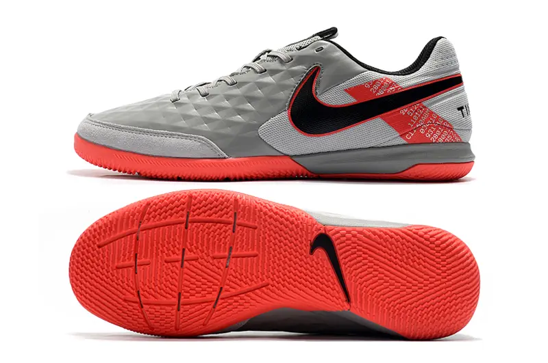 NIke Tiempo Legend 8 Academy IC - Gray/Bright Red/Dark Black