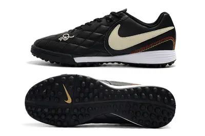 Nike Tiempo Ligera 4 10R TF - Black/Beige/Gold