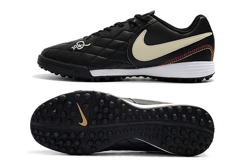 Nike Tiempo Ligera 4 10R TF - Black/Beige/Gold