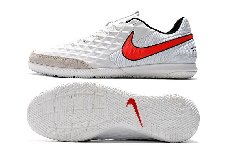 NIke Tiempo Legend 8 Academy IC - White/Fiery Red/Slate Gray