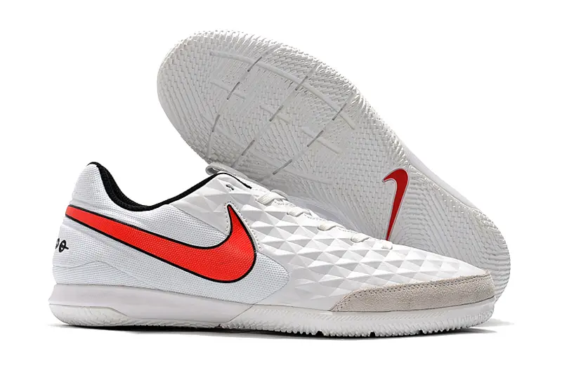 NIke Tiempo Legend 8 Academy IC - White/Fiery Red/Slate Gray