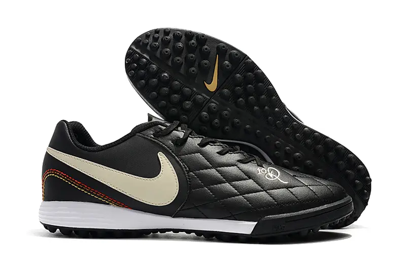 Nike Tiempo Ligera 4 10R TF - Black/Beige/Gold