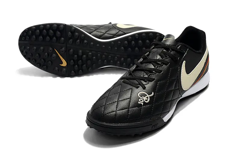Nike Tiempo Ligera 4 10R TF - Black/Beige/Gold