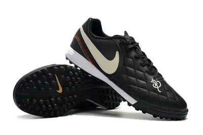 Nike Tiempo Ligera 4 10R TF - Black/Beige/Gold