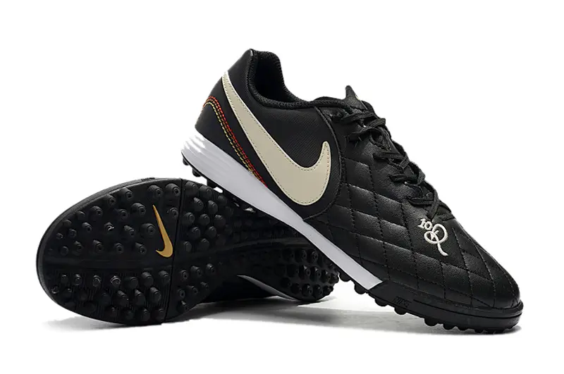 Nike Tiempo Ligera 4 10R TF - Black/Beige/Gold