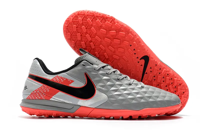NIke Tiempo Legend 8 Pro TF - Gray/Crimson Red/Charcoal Black