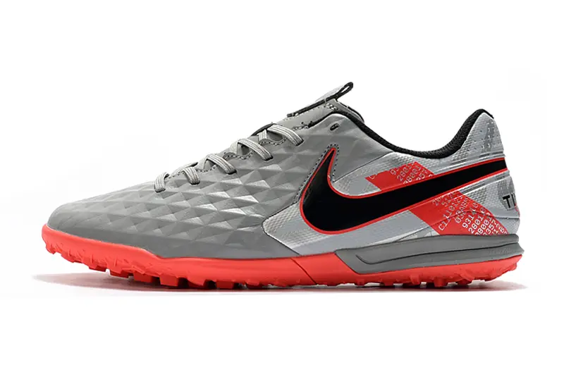 NIke Tiempo Legend 8 Pro TF - Gray/Crimson Red/Charcoal Black