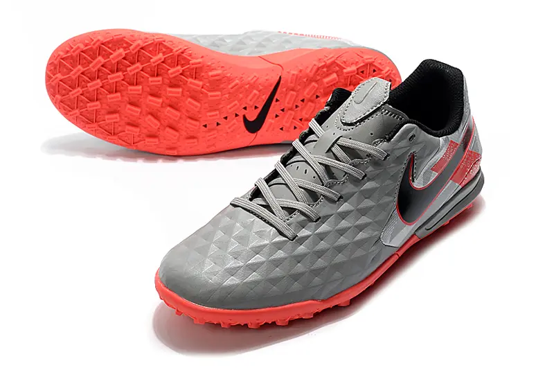 NIke Tiempo Legend 8 Pro TF - Gray/Crimson Red/Charcoal Black