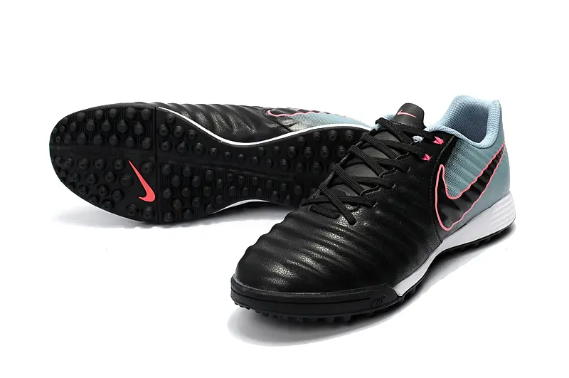 Nike Tiempo Ligera 4 TF - Black/Aqua Blue/Pink Flash
